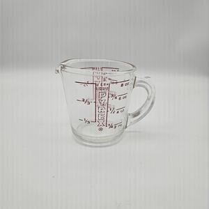 Vintage PYREX 508 Measuring Cup Glass D Handle 8 oz 1970s MCM Made in USA